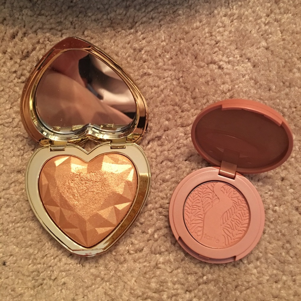 TooFaced Highlight and Tarte Blush